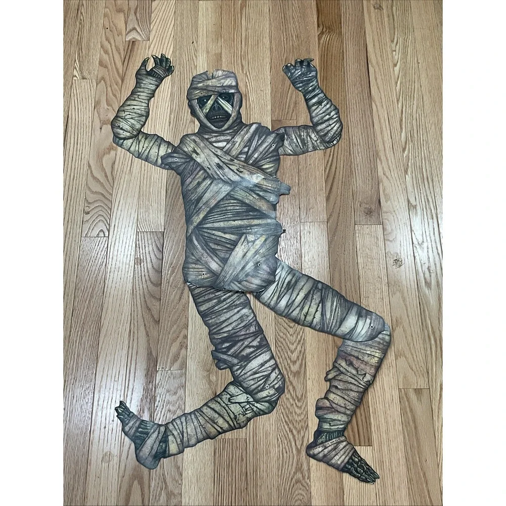 Vintage 1995 Beistle Jointed Die Cut Mummy Halloween Hanging Decor 41
